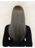 大人可愛い大人美人くすみカラーアッシュグレーベージュ