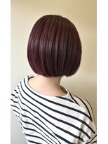 ヘアメイク アリエス 富谷店(HAIR MAKE aries)&nbsp;【富谷】ボルドーカラーがかわいいナチュラルボブ