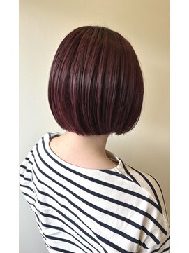 ヘアメイク アリエス 富谷店(HAIR MAKE aries) 【富谷】ボルドーカラーがかわいいナチュラルボブ