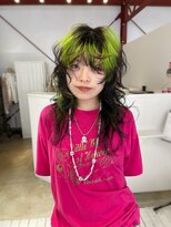 ブリックマウントヘアメイク(Blic mt hair make)&nbsp;個性派デザインカラーロング