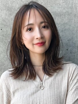 エインアンリー 表参道(AIN.ANLY.) 薄めバングが可愛いミディアムボブ