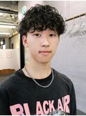 波巻きパーマシャドウパーマメンズカット