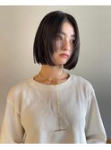 薬院【honen】ショートボブレイヤーパーマイルミナ髪質改善
