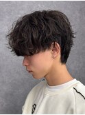 ツイストスパイラル/メンズ/学割/アップバング/センターパート