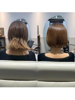 リブ(LIV) 地毛風の自然な仕上がり☆ブリーチ毛対応の髪質改善縮毛矯正ボブ