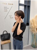 大人女性　ショートボブ　