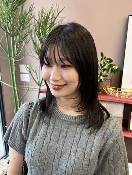フェンヘアーアイス 中目黒(Fen.hair ici) 夏カラー×ブリーチなし透明感グレージュ×小顔レイヤーカット