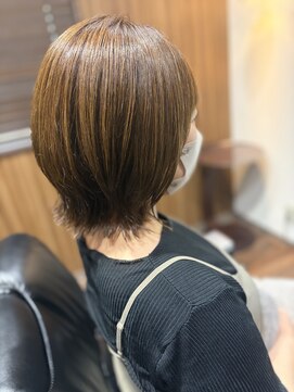 ピックアップ(Pick UP) 20代30代40代/くびれボブ/オリーブブラウン/大船渡