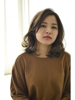 アドラーブル 万代店 (adorable)&nbsp;【adorable】大人エアリーパーマ×小顔見え斜めバング