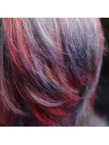 カシュカシュヘア(Cache-Cache hair)&nbsp;赤ベースでいろんな色いれてみました！！