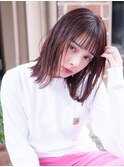 【LANY 横浜】切りっぱなしボブ×ラベンダーブラウン