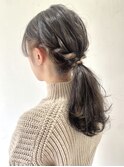 【FOLK】インナーカラーのヘアアレンジ☆耳上シルバーベージュ♪