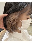 イヤリングカラー×ミルクティーベージュ