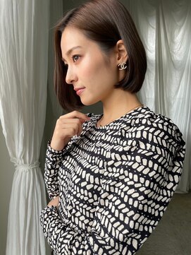 レビジュヘアー 桂店(LEVIJU HAIR) ぷつっとボブ/大人ショートボブ/前髪なし/イルミナカラー