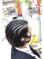 エクステ専門店ミキ 横浜店(MIKI)&nbsp;メンズ片サイドコーンロウ♪イケメンヘア人気☆男子ヘア大好評◎