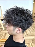 ツイスパ × ツーブロ