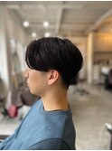 【soy-kufu】MEN'S HAIRアッシュブラックマッシュパーマ