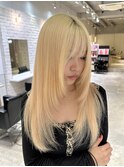 ブロンドカラー 抜きっぱなしブロンド ブリーチカラー 髪質改善