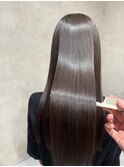 20代30代40代シースルーバングヘア×黒髪暗髪艶感ヘア