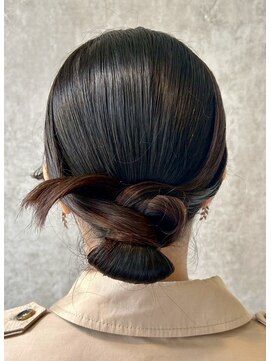 スタイル 横浜(STYLE) 結婚式お呼ばれタイトシニヨン／ヘアセット/カチモリ/アレンジ