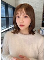 メゾンドムニ 恵比寿(Maison de MUNi)&nbsp;大人かわいい外ハネくびれボブ/前髪あり/20代30代40代