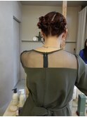 三つ編みアレンジ