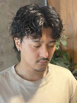 エリマ 横浜西口(elima) 横浜西口ツイストスパイラルパーマメンズカットセンターパート