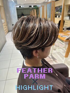 武蔵境×ハイライトパーマで直毛に軽い動きをつけるデザイン