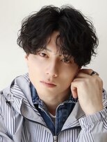 ルーシー 渋谷(LUCEY) センターパートフェザーパーマシャドウパーマメンズパーマ