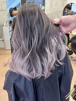 ヌエン 渋谷(NU/EN)&nbsp;春カラー/バレイヤージュカラー/ホワイトピンク/脱白髪染め/渋谷