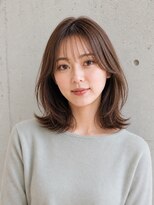 ラックスビーギャラリー なんば駅前店(LUXBE GALLERY) 大人の艶髪 アッシュベージュ 小顔レイヤーミディアム 40代