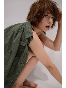 ミラバイグリーン(Mira by green) mix highlight×side  silhouette☆-short