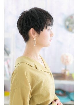 ミック ヘアアンドビューティー 大山店(miq Hair&Beauty) クールフェミニンな表情…黒髪ベリーショート
