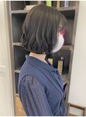 切りっぱなしボブ☆ニュアンスAラインパーマ