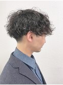 ツイスパ×かりあげマッシュ