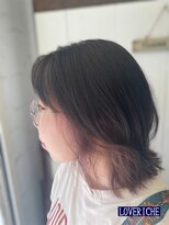 ラブリッシュ(LOVERICHE)&nbsp;レイヤーボブに薄ピンクインナーカラー【浜崎】