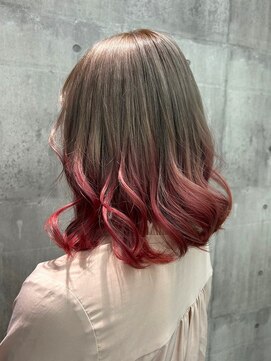 スターズ 川越店(STARS) 10代20代　グラデーションカラー　ピンクカラー　透明感