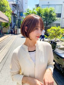アンバー 池袋(amber) 切りっぱなしボブ/美髪/ピンクブラウン[池袋駅]