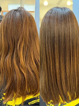 クララ カシハラ(CLALA Kashihara) 【ビフォーアフターあり】縮毛矯正/うるツヤストレート