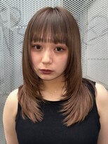 ノイ(noi)&nbsp;顔周りレイヤーカットくびれヘアミルクティーベージュカラー