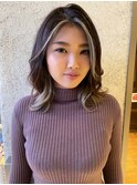 フェイスフレーミング☆インナーカラー☆ミディアム