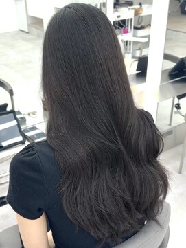 ビューブルー 亀戸錦糸町(VIEW BLUE) 美髪カールブルーブラック韓国レイヤーロングセミディ2wayバング