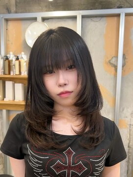 イオエ 梅田(ioe) ダブルカラー/大人ボブ/黒髪スタイル/髪質改善/縮毛矯正