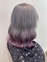 ダブルカラーブルーベージュカラーケアブリーチハイトーンカラー
