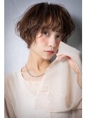くすみベージュ抜け感小顔ショートマッシュパーマy戸頭20代30代