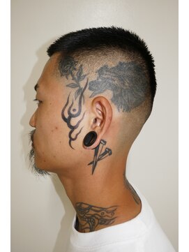 メリケンバーバーショップ トーキョー(MERICAN BARBERSHOP TYO) ハイライト/マッシュパーマ/ウルフ/アッシュブラック78