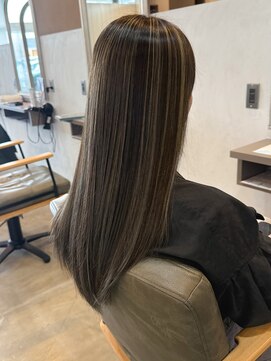 シェル 津山の手店(shel) 20代30代40代大人可愛いハイライトカラー立体感透け感