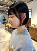 <yosuke>イヤリングカラー ミニボブ ピンクカラー ボブ