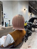 ぱつっと外ハネボブ 透明感カラー ブリーチカラー