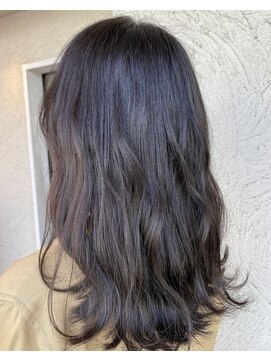 シーン(SCENE) ラベンダー/グレージュ/髪質改善/ブリーチなしカラー/セミロング